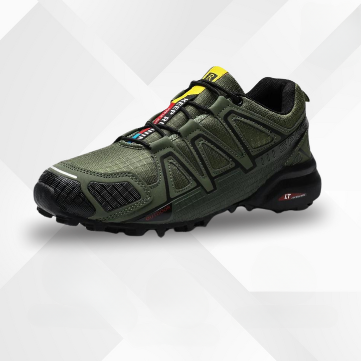 Comfortable trail shoes for hiking, unisex, featuring excellent ergonomic support.