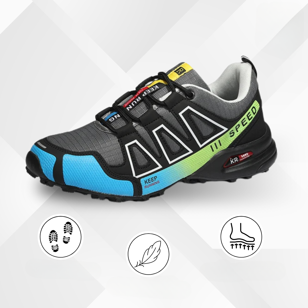 Ergonomic hiking shoes, unisex, featuring advanced comfort cushioning and robust support.