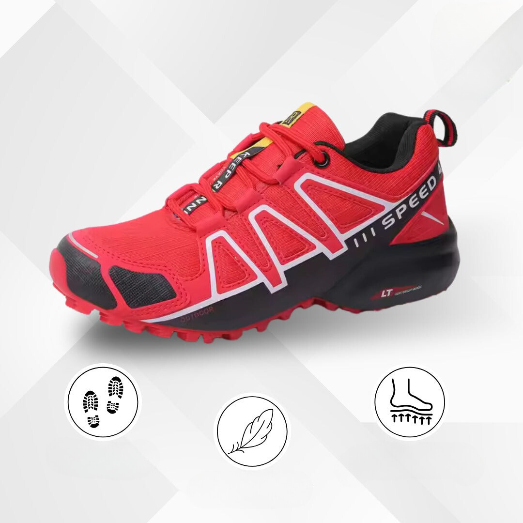 Comfortable outdoor trail shoes for men & women, engineered with ergonomic cushioning.