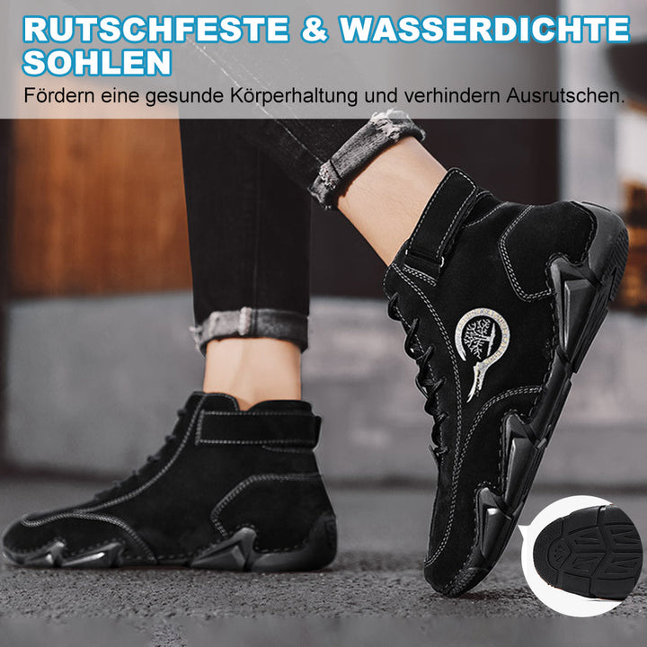 Side view of unisex ergonomic waterproof comfort boots, durable construction, all-day support.