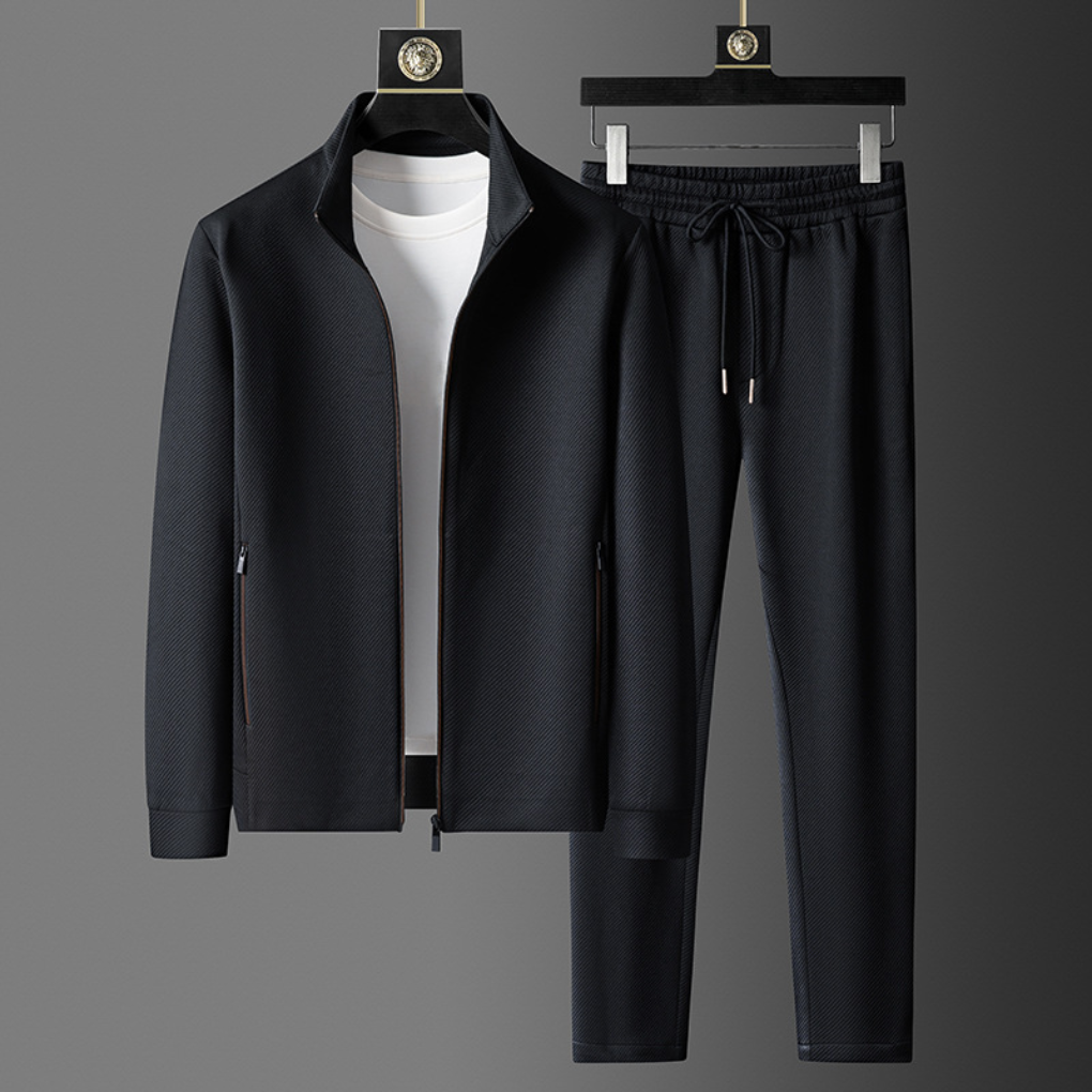Stylish unisex tracksuit, a versatile two-piece set for everyday comfort, casual outfits & loungewear. Spring/fall apparel.