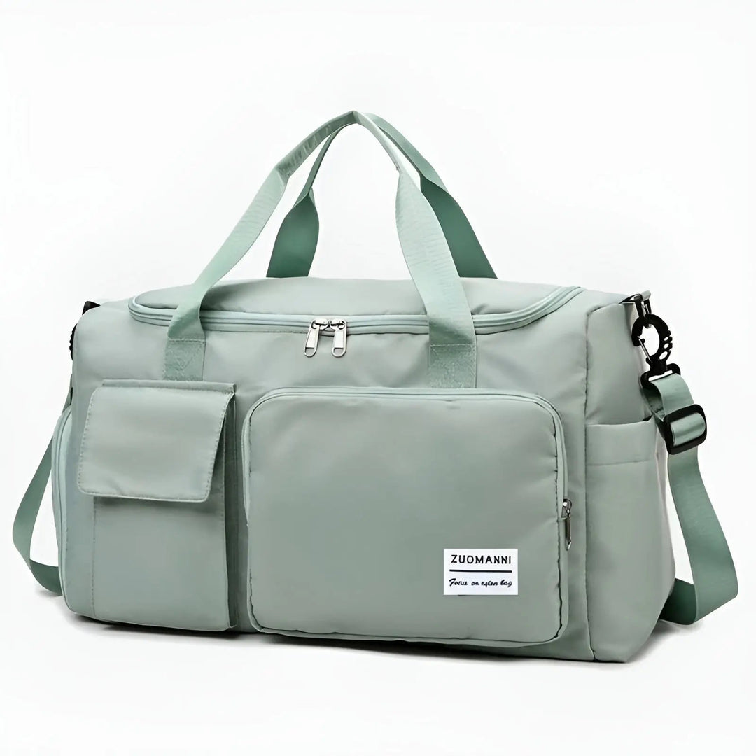 Weekend travel bag, waterproof & spacious, perfect for gym or short trips.