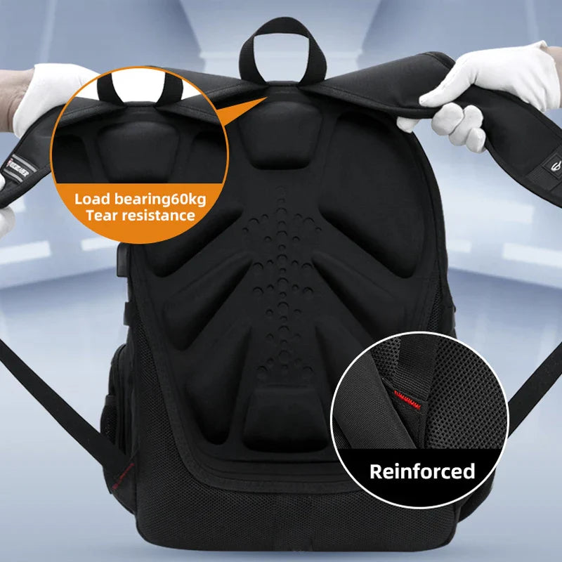 Heavy-duty waterproof travel backpack, extra-large, unisex, with USB for long-lasting adventures.
