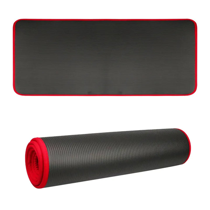 Practice safely on this extra thick non-slip yoga mat, offering stability & comfort for all fitness levels.
