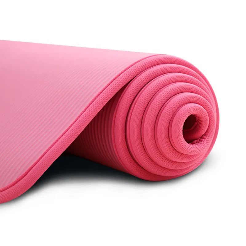 High-density extra thick non-slip exercise mat; provides superior comfort for yoga & intense workouts.