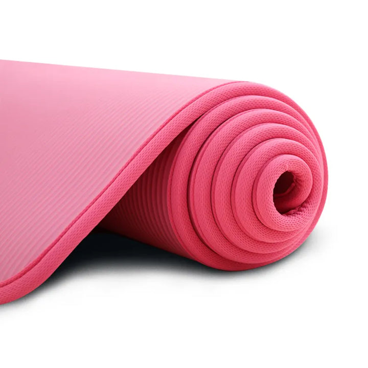 High-density extra thick non-slip exercise mat; provides superior comfort for yoga & intense workouts.