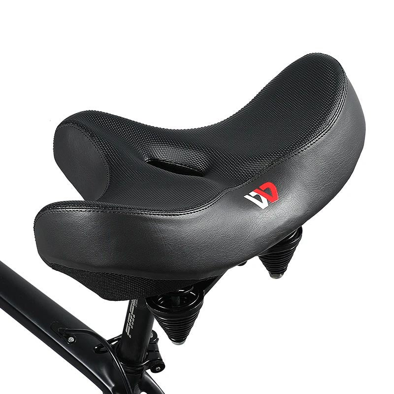 Comfortable extra wide bicycle seat, perfect for mountain bikes, e-bikes & long rides. Unisex design.