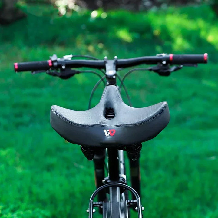 Premium extra wide comfort bike seat, a must-have shock absorbing accessory for everyday cycling.