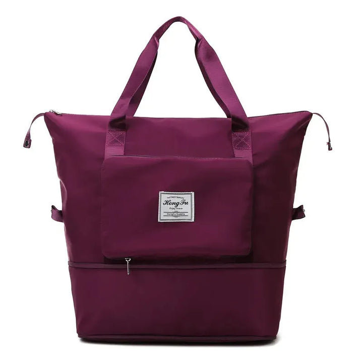 Unisex FlexCarry travel organizer, a practical foldable duffel bag for efficient packing and compact luggage.