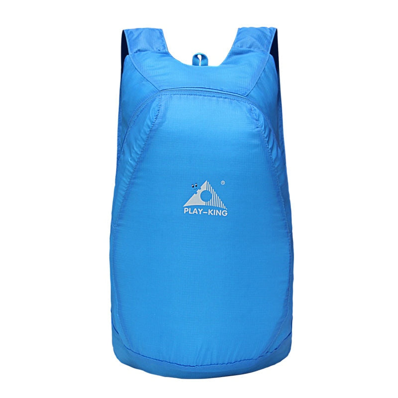 Durable water-resistant 20L travel backpack, easily foldable & lightweight for hiking trips.