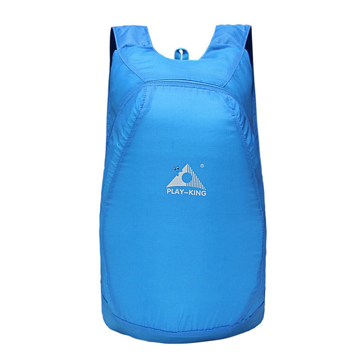 Durable water-resistant 20L travel backpack, easily foldable & lightweight for hiking trips.