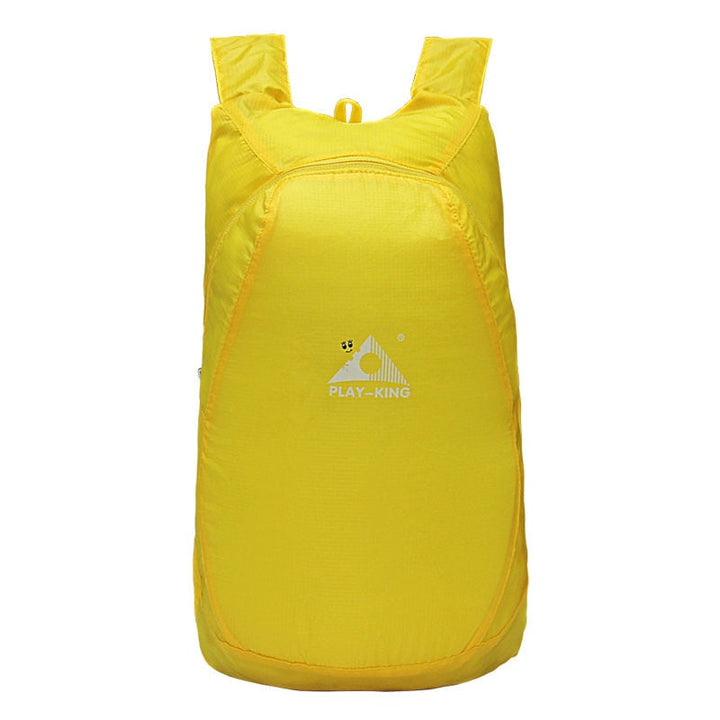 Unisex lightweight 20L water-resistant backpack, foldable & compact for travelers.