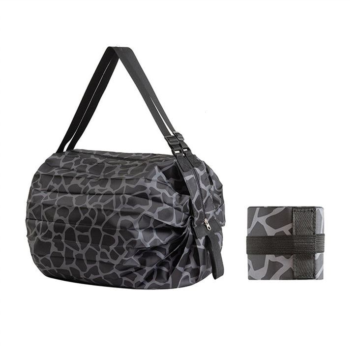 Set of 2 unisex foldable shopping tote bags. Large capacity, reusable oxford fabric for groceries & eco-utility.