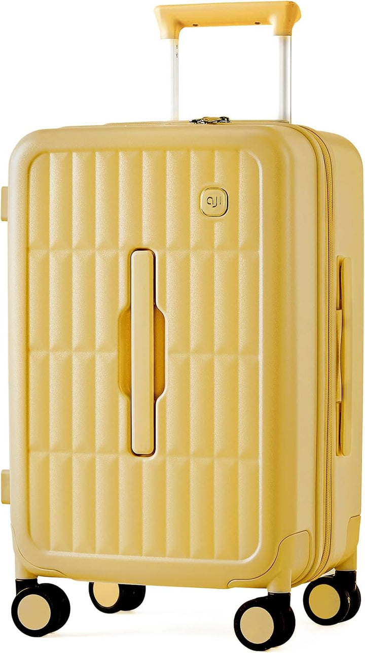 Smooth-rolling hard shell spinner luggage for easy travel, ideal for packing organization.