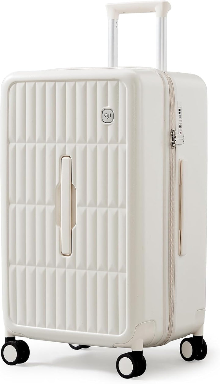 Unisex hard shell travel luggage with spinner wheels, built for maximum space and durability.