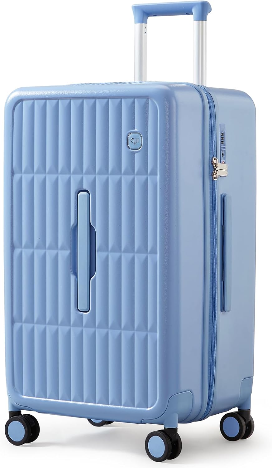 Secure hard shell spinner suitcase, essential travel gear for organized and stress-free trips.