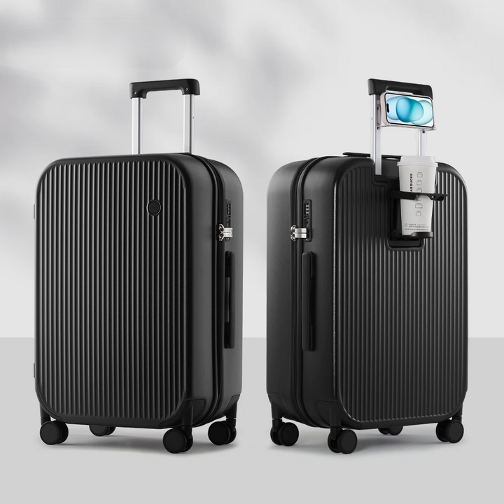 Lightweight hard shell suitcase for effortless travel, featuring strong construction and easy-glide spinner wheels.