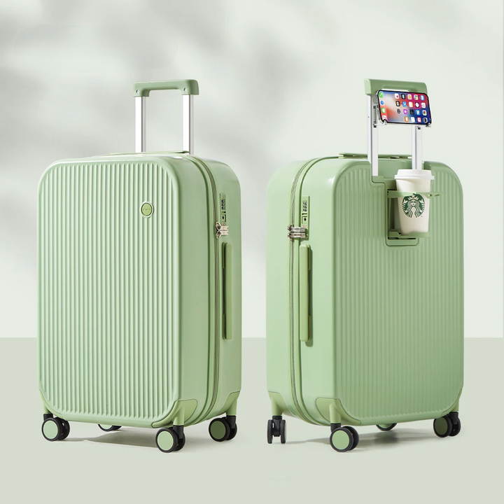 Lyon hard shell travel luggage: durable, easy maneuverability & ample space for organized, stress-free trips.