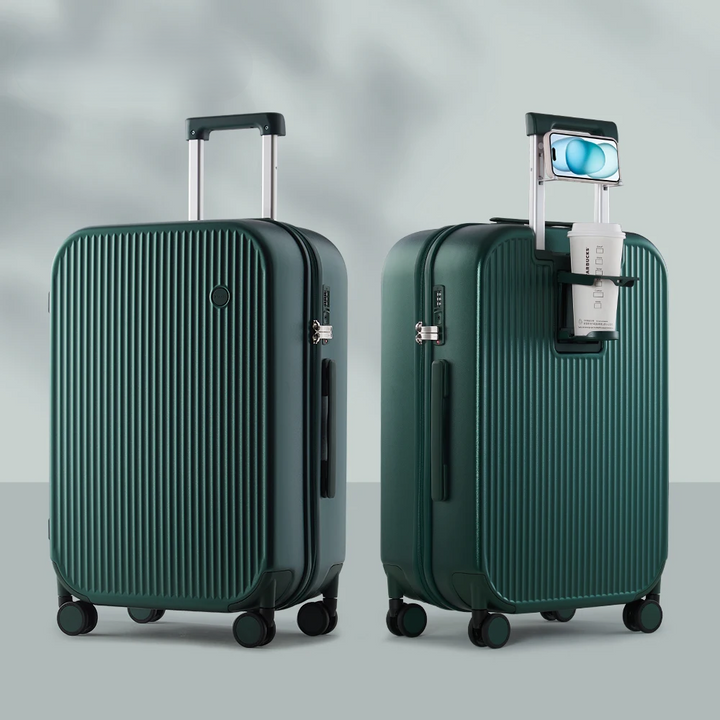 Unisex hard shell suitcase, available in all sizes, built for effortless travel with smooth spinner wheels.