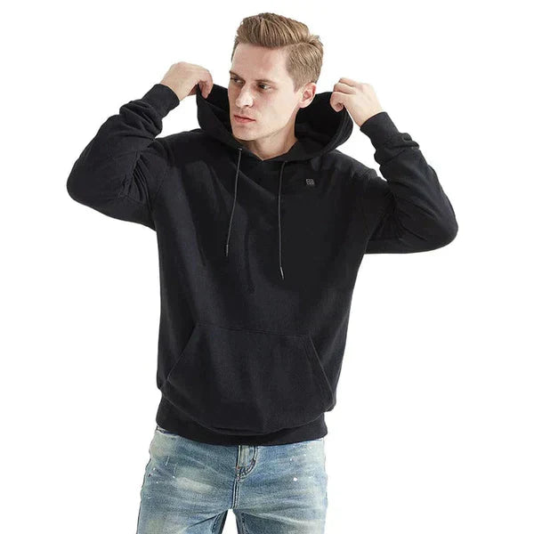 Comfortable unisex electric hoodie, perfect thermal clothing for all-day warmth and winter adventures.