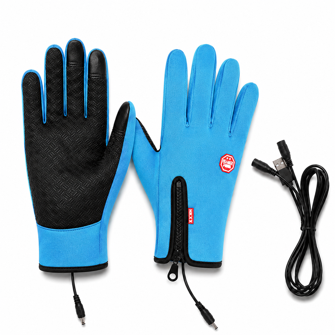 Unisex heated gloves: waterproof, windproof, touchscreen, & thermal for all winter adventures.