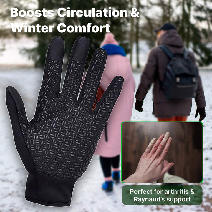 Waterproof cycling gloves, windproof & touchscreen compatible for winter bike rides.