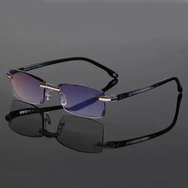 Unisex Indestructible Multifocal Reading Glasses in black TR90 for durable, flexible vision clarity.