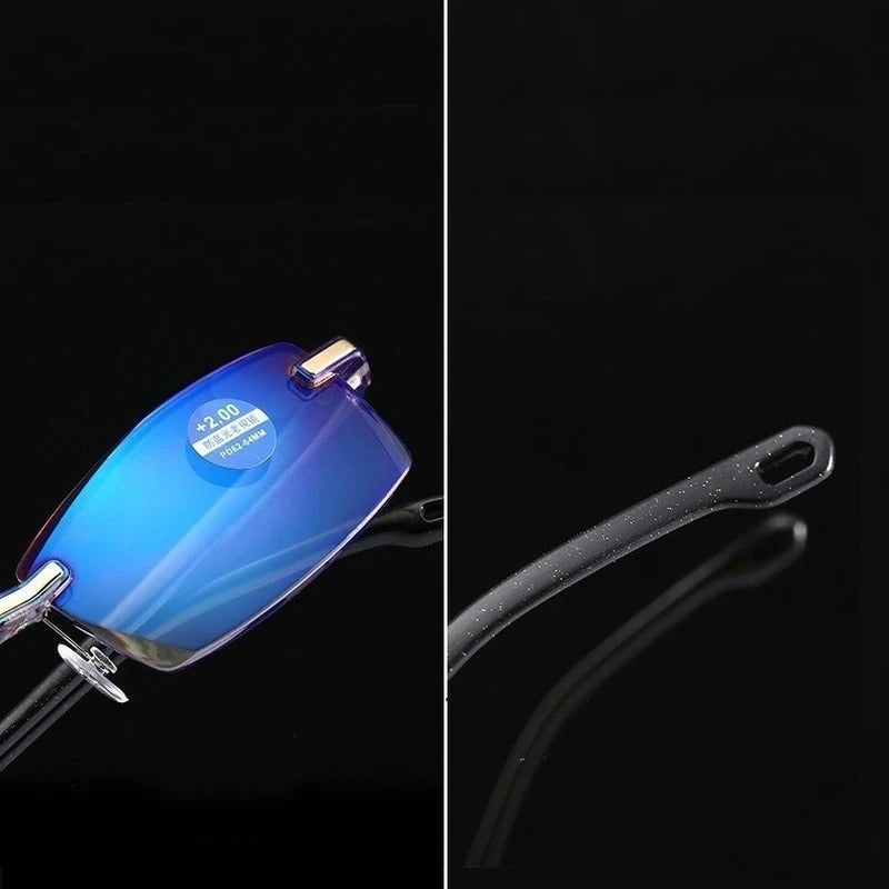 Black unisex multifocal reading glasses. Indestructible TR90 material ensures durability & comfort.