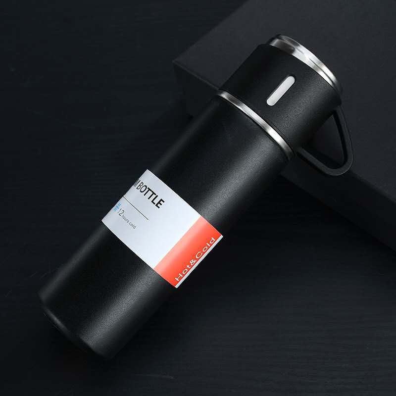 Premium hot/cold thermos flask, 12-hour retention for perfectly chilled or warm beverages.