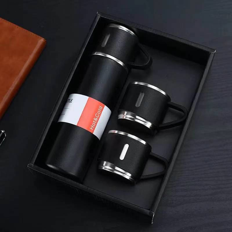 Portable vacuum insulated water bottle, keeping beverages hot or cold for 12 hours.