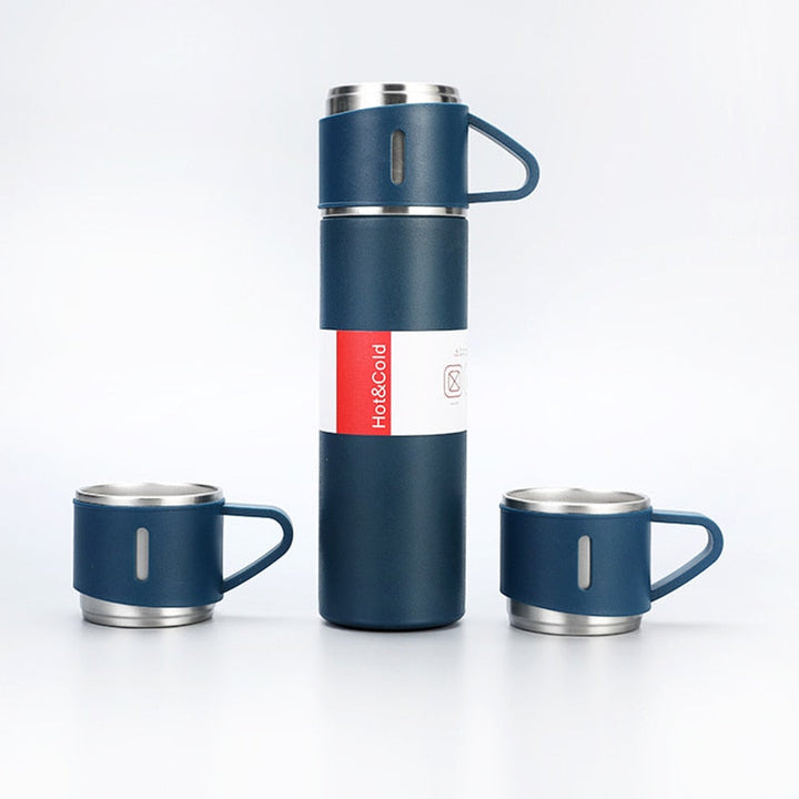 Insulated stainless steel water bottle, 12-hr hot/cold, for active lifestyle & daily use.
