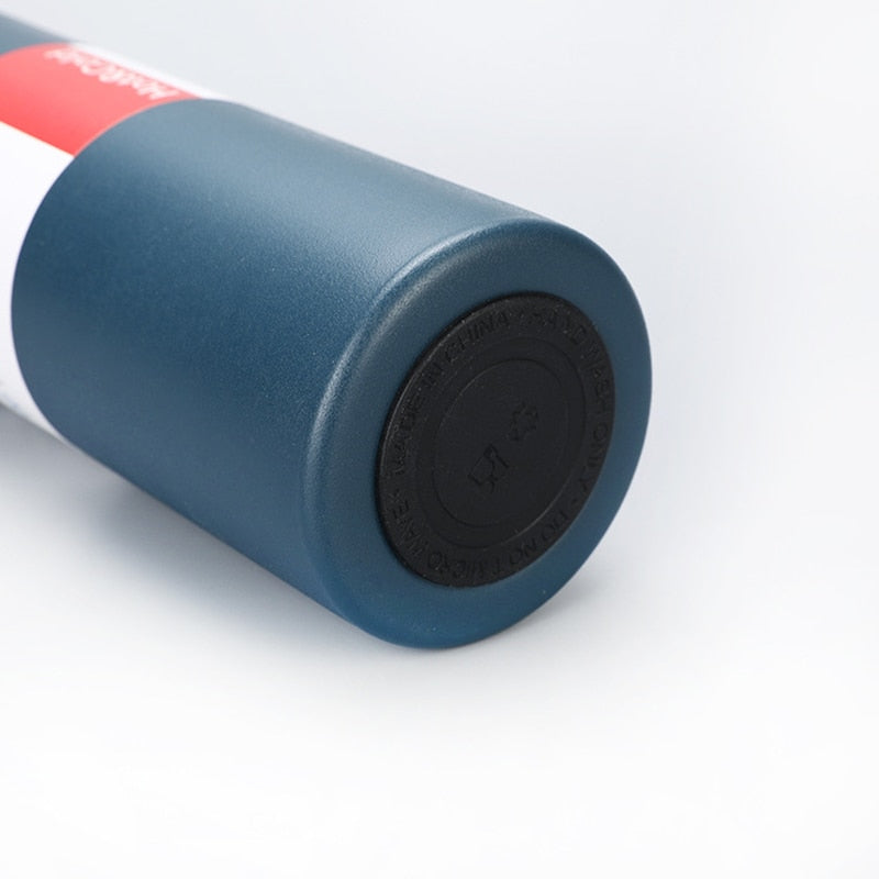 Compact portable flask, perfect for hot coffee or cold water, 12-hour temperature retention.