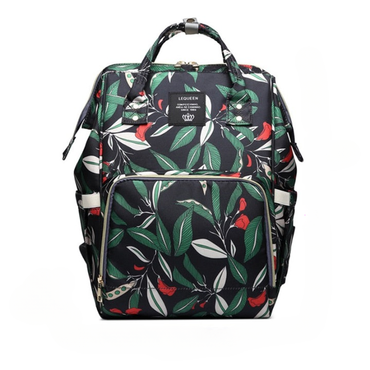 Premium large capacity unisex diaper backpack, waterproof, ideal for travel, stroller attachment, baby gear.