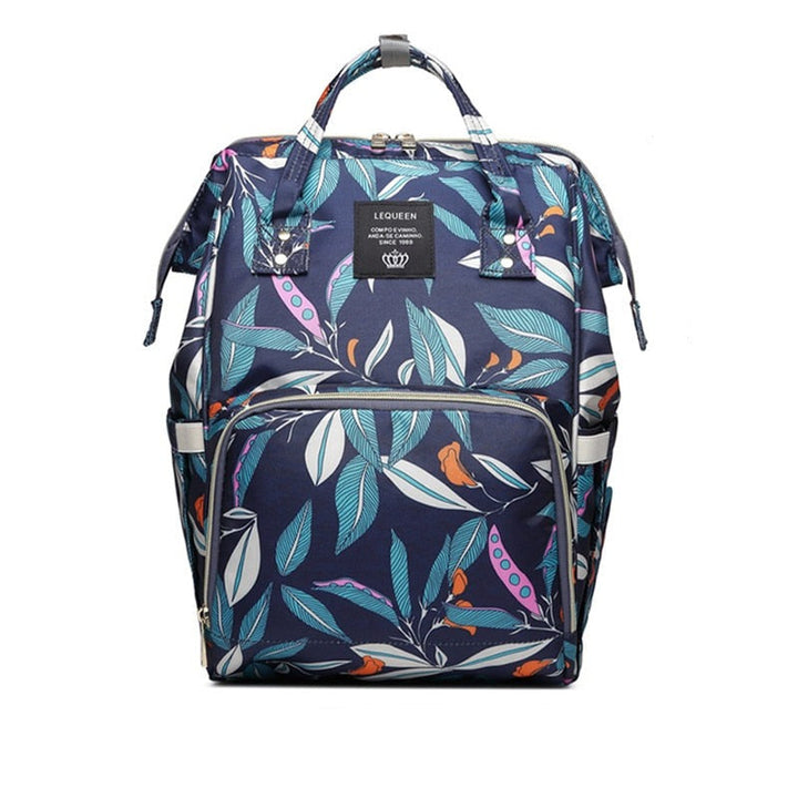 Stylish unisex diaper travel backpack, waterproof, spacious multi-pocket organizer for baby essentials.