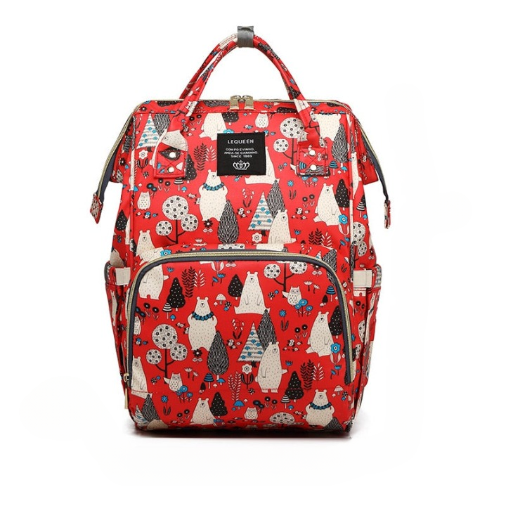 Large capacity waterproof travel diaper backpack, multi-pocket, insulated, for baby bottle & parent essentials.