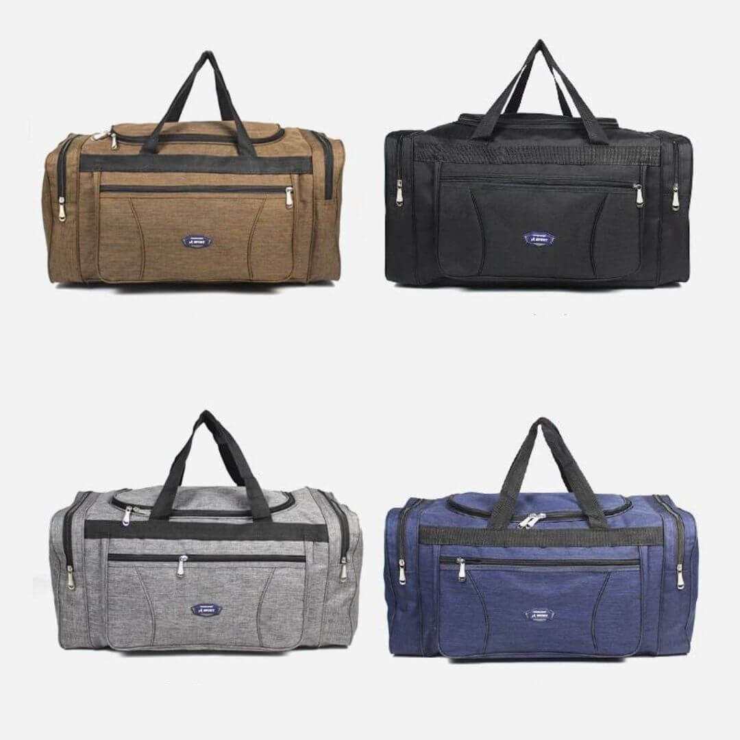 Unisex large waterproof travel duffle bag, perfect multi-use carry-on for gym, weekend trips or sports. Durable luggage.