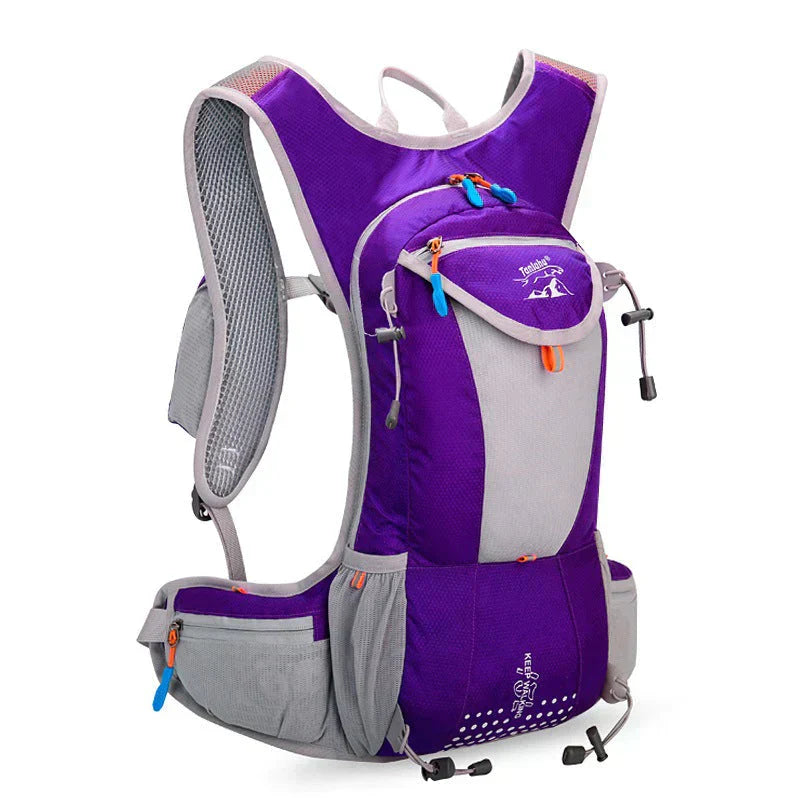 Lightweight unisex hydration pack with visible 68 fl oz bladder, ready for outdoor gear.