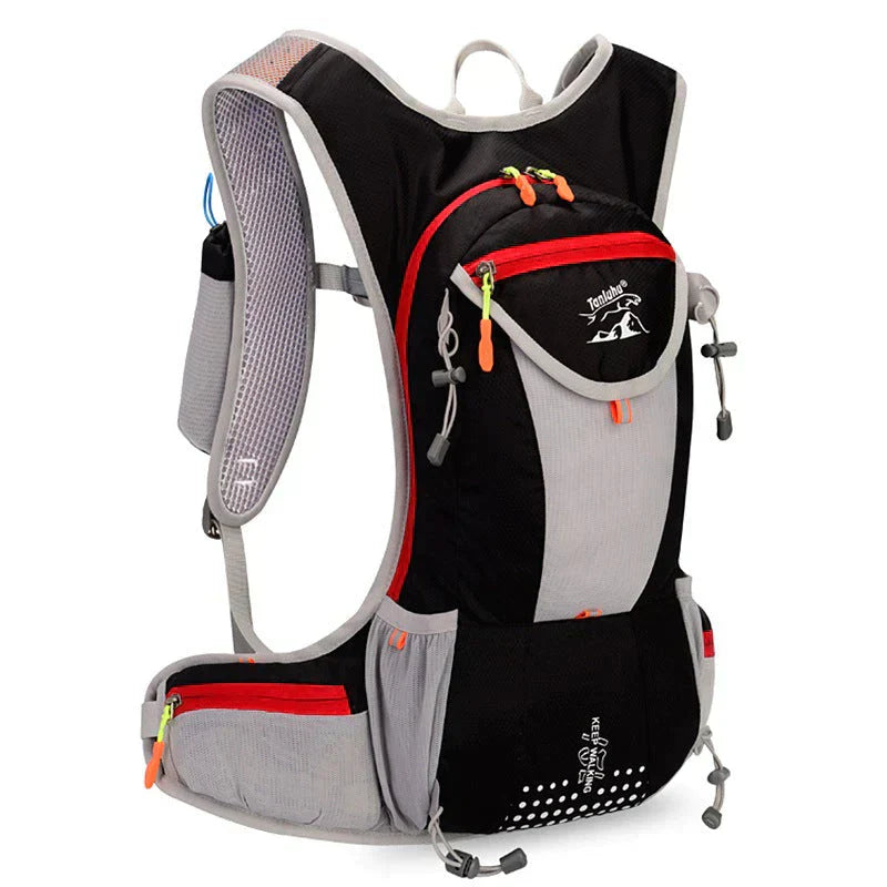 Comfortable unisex hydration backpack, 68 fl oz bladder, perfect for long hiking & cycling.