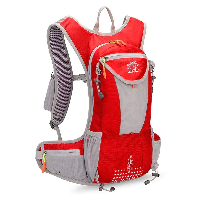 Versatile hydration pack, 68 fl oz bladder, suitable for hiking, cycling & various outdoor sports.