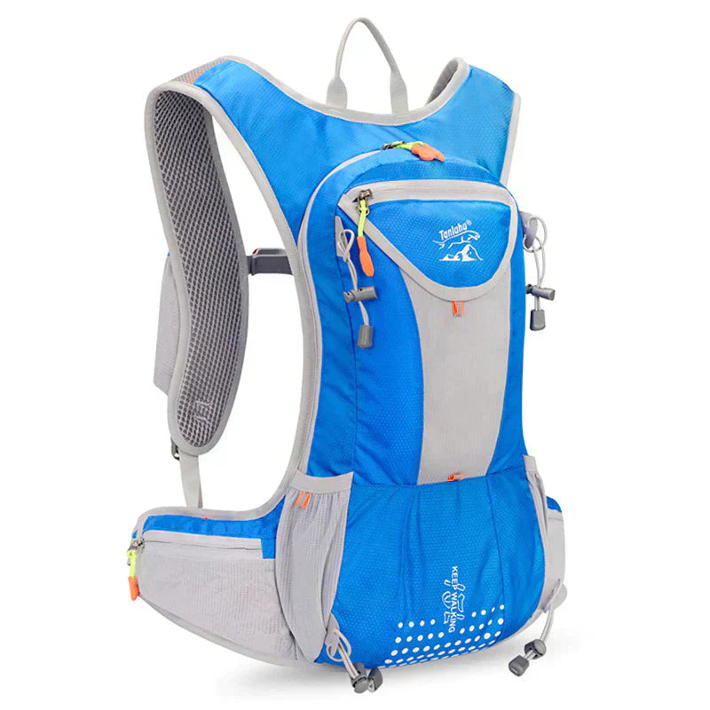 Compact hydration backpack, 68 fl oz bladder, ultimate gear for hiking, cycling, and outdoor adventures.