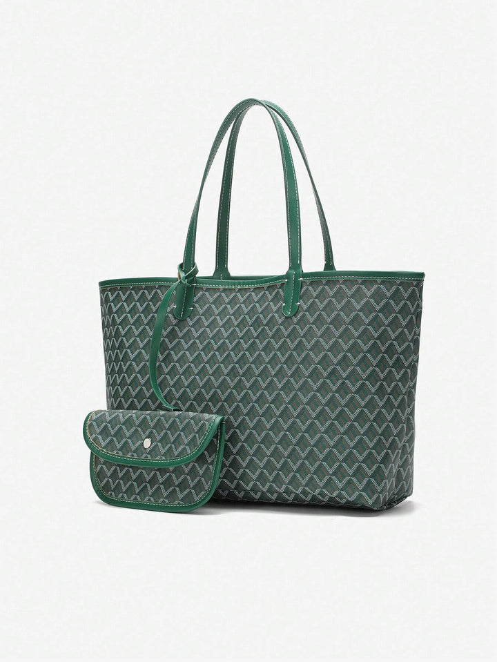 Unisex lightweight shoulder tote bag, spacious for daily essentials, minimalist style.
