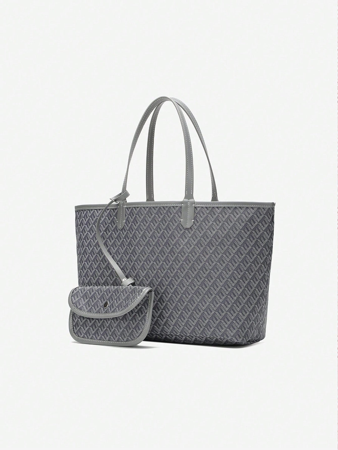 Spacious minimalist shoulder tote, lightweight fabric, comfortable for extended wear.