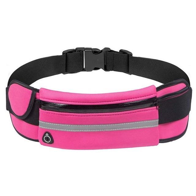 Comfortable, slim unisex waterproof fitness waist pack, discreetly holds phone & keys during workouts.