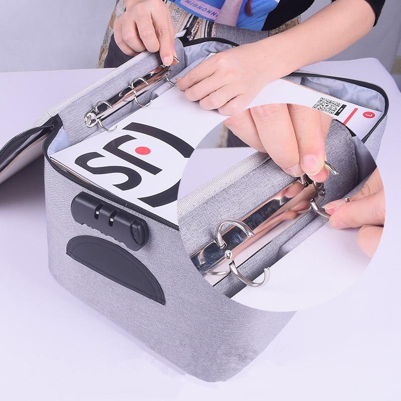 Secure multi-layer travel organizer. Lockable waterproof case for documents, valuables, and personal items.