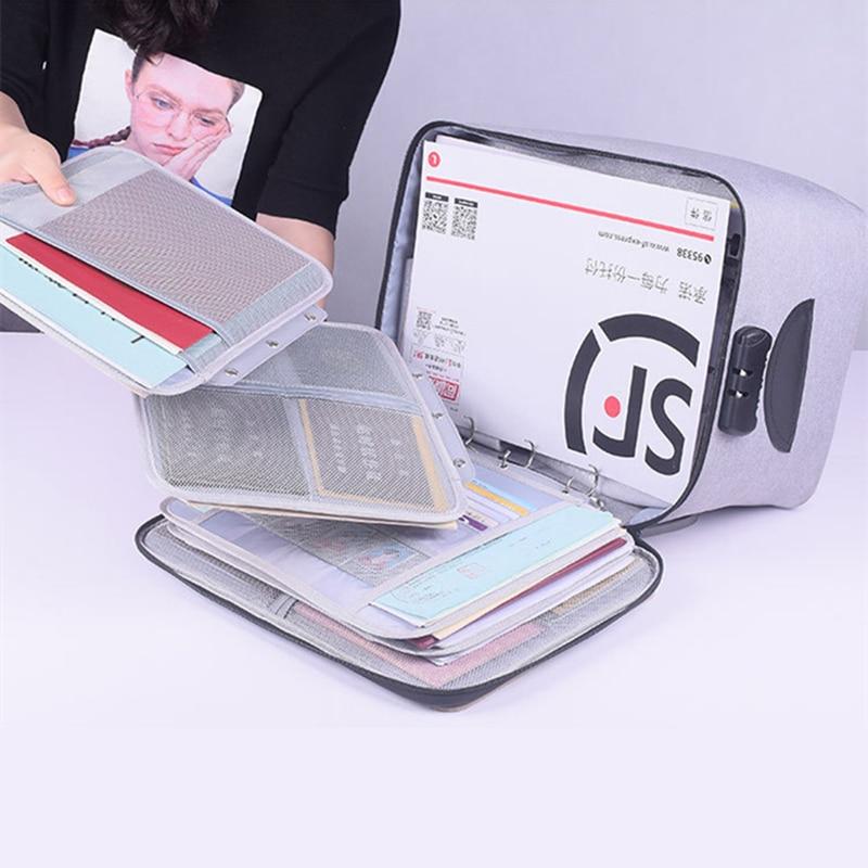 Valuables safe: Unisex lockable waterproof document storage case. Protects important papers & cash during travel.