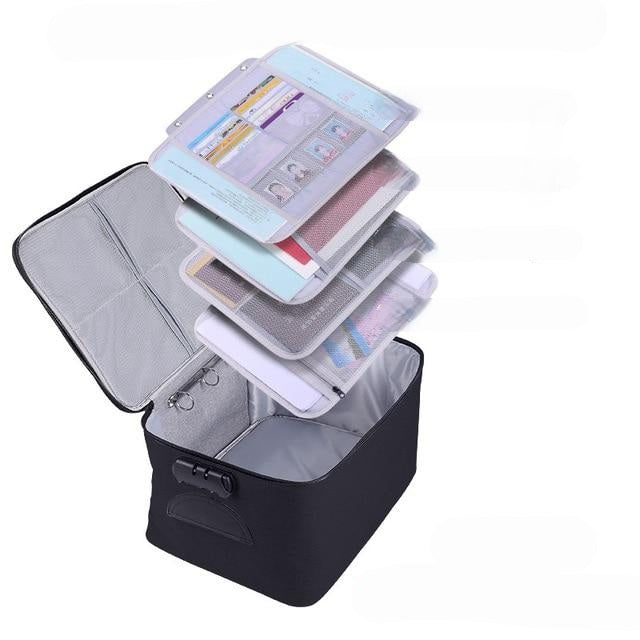 Secure your important documents & cash. This lockable waterproof case offers peace of mind for travel & storage.