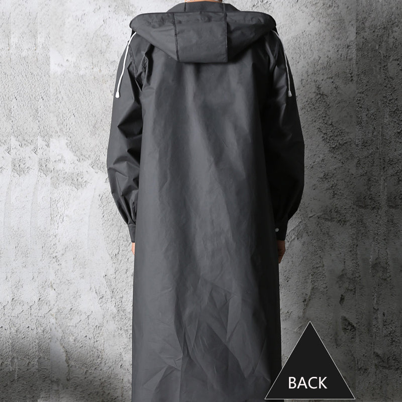 Durable unisex long raincoat, windproof & waterproof for ultimate outdoor protection. Essential adventure gear.