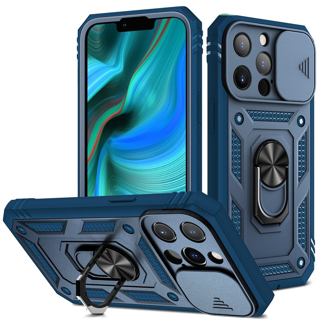 Unisex military grade armor phone case offers ultimate 360° protection for smartphone, heavy duty shockproof design.