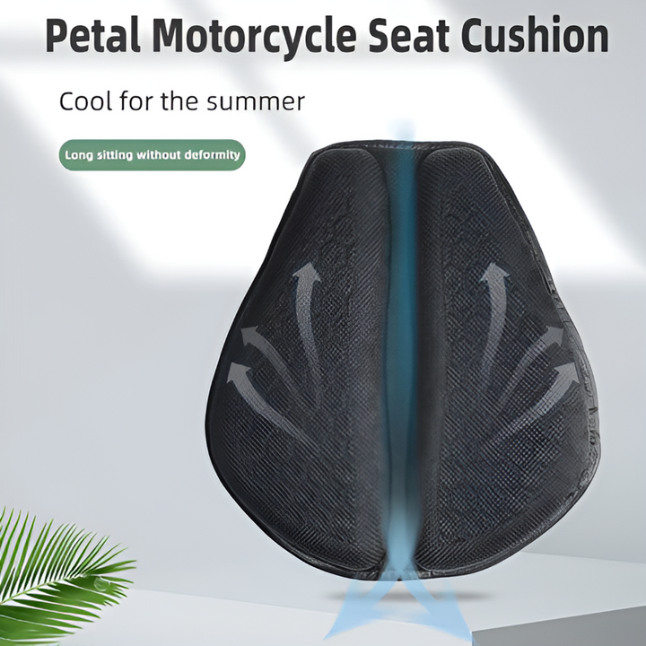 Unisex motorcycle gel seat pad for enhanced long-distance riding comfort & reduced fatigue. Essential rider gear.