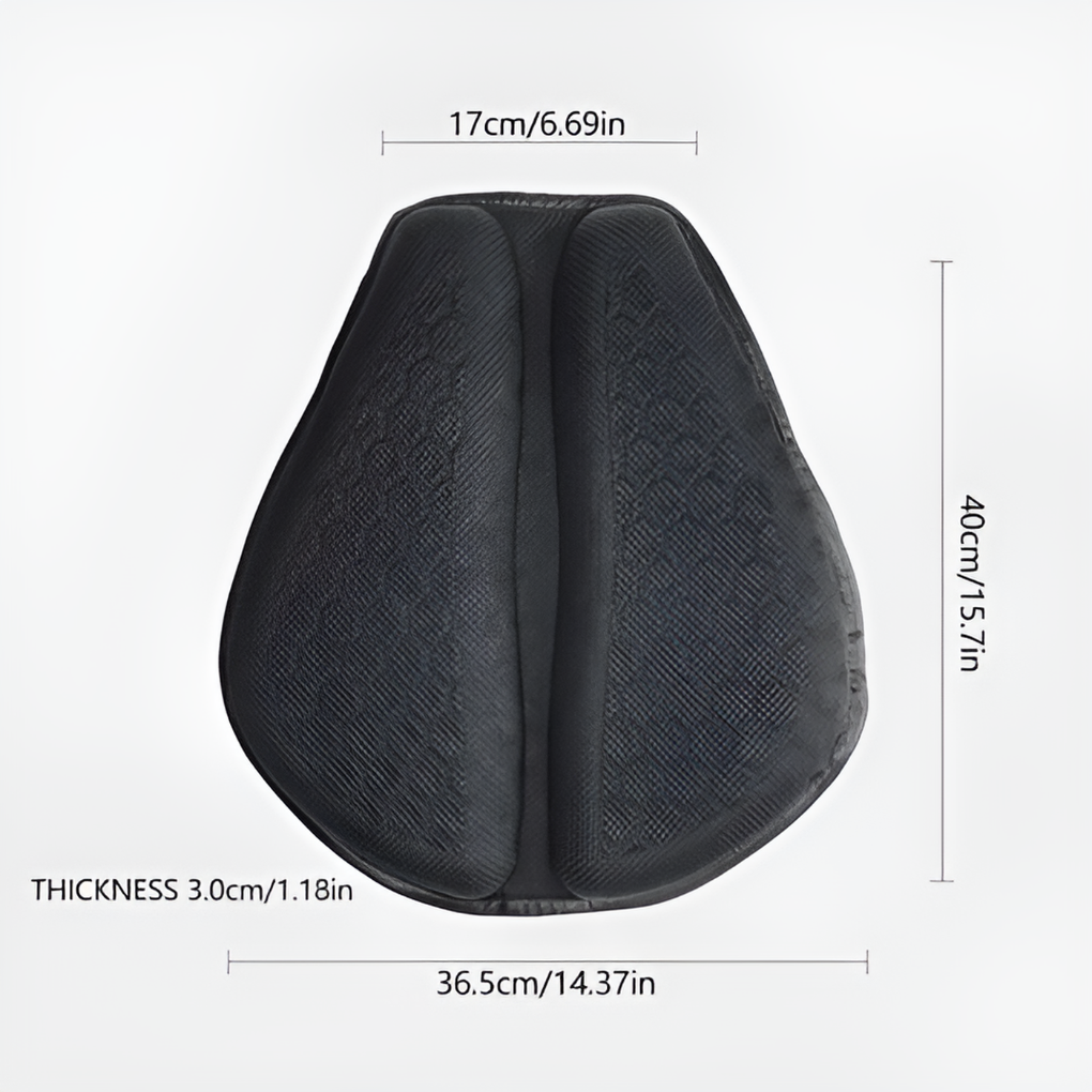 Premium unisex motorcycle gel pad enhances riding comfort. Ideal seat cushion for long-distance trips & commuting.